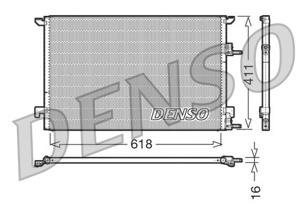 Condensator, climatizare DCN25001 DENSO