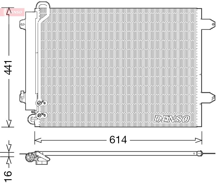 Condensator, climatizare DCN32008 DENSO