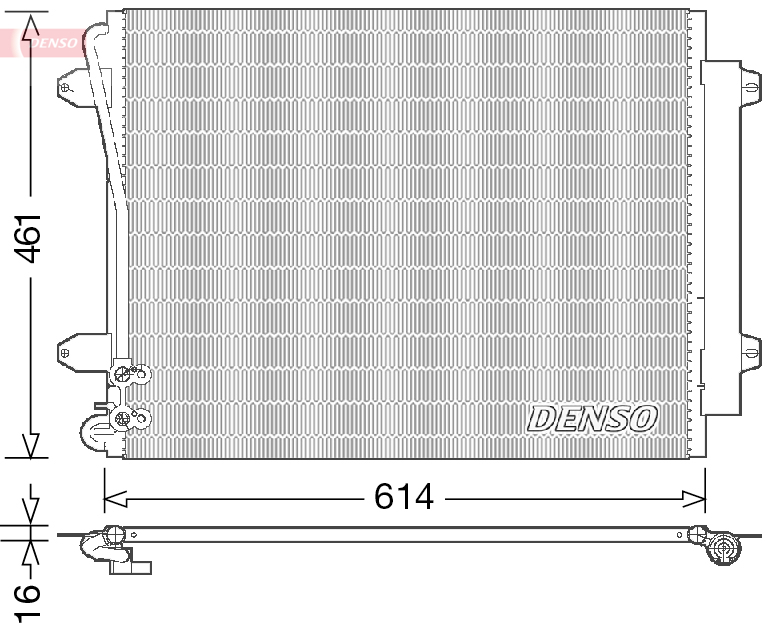 Condensator, climatizare DCN32011 DENSO