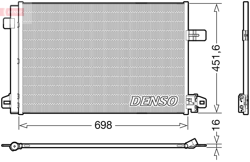 Condensator, climatizare DCN32028 DENSO