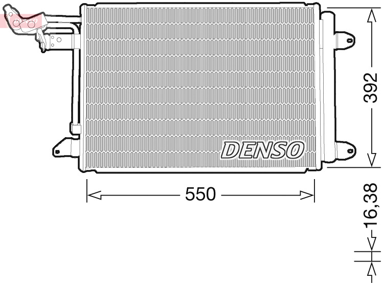 Condensator, climatizare DCN32032 DENSO