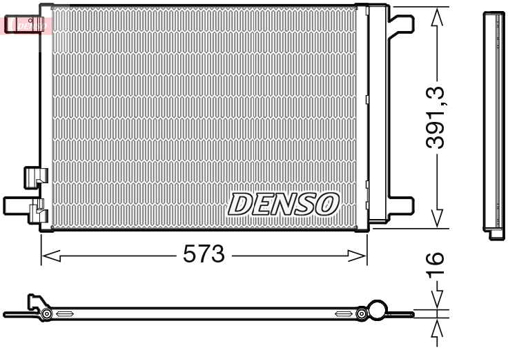 Condensator, climatizare DCN32066 DENSO