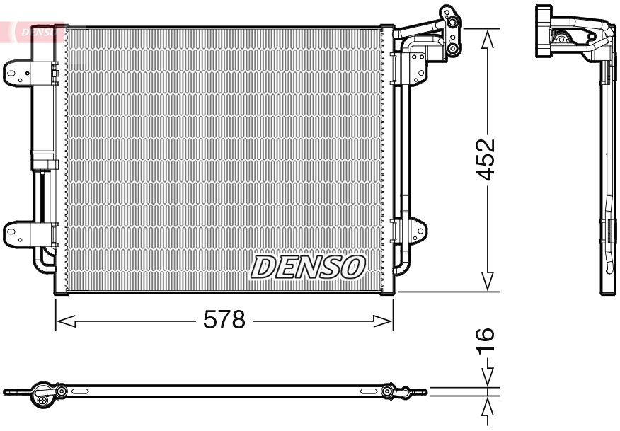 Condensator, climatizare DCN32067 DENSO