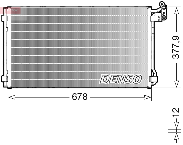 Condensator, climatizare DCN32068 DENSO