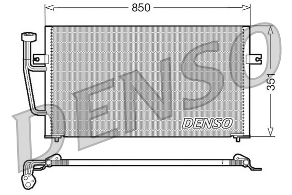 Condensator, climatizare DCN33007 DENSO