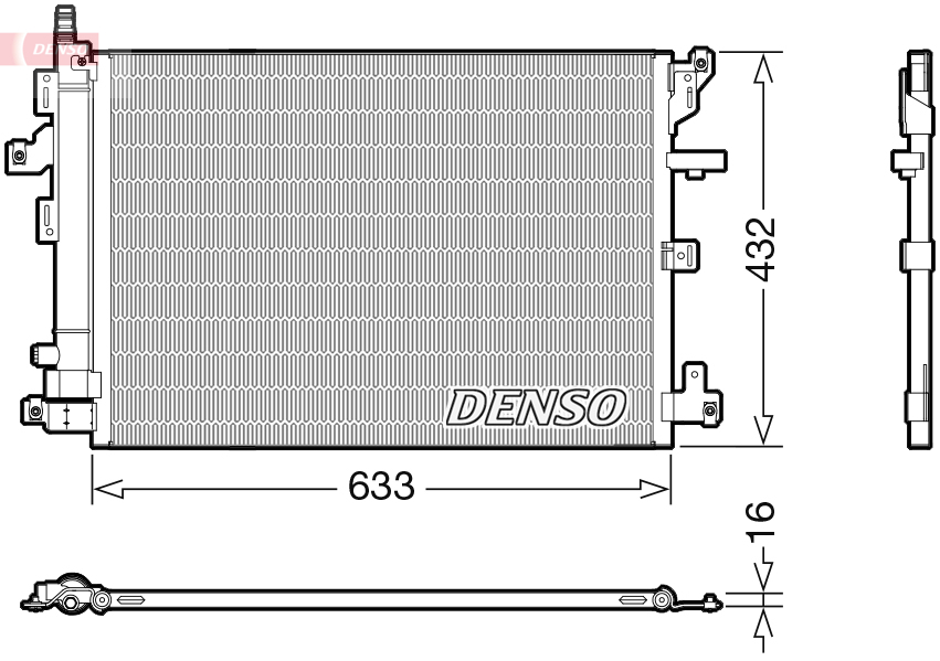 Condensator, climatizare DCN33012 DENSO