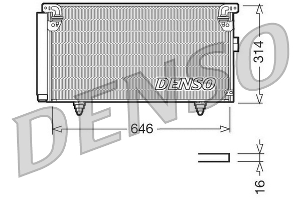 Condensator, climatizare DCN36001 DENSO