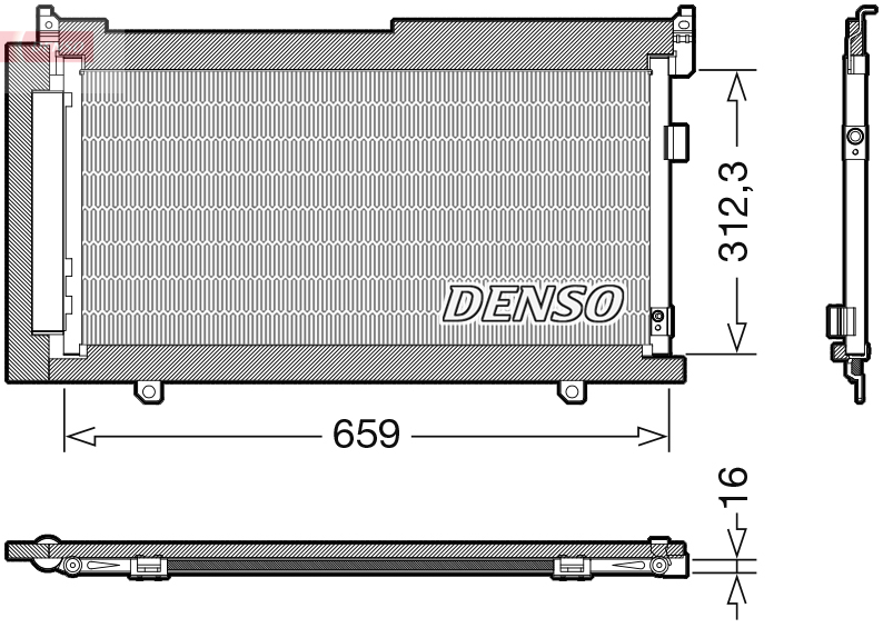 Condensator, climatizare DCN36006 DENSO