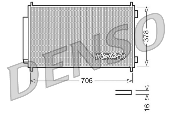 Condensator, climatizare DCN40002 DENSO