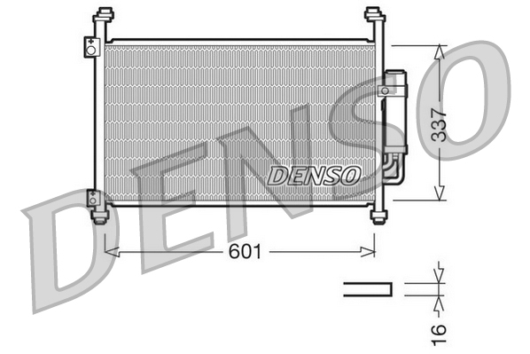 Condensator, climatizare DCN40007 DENSO