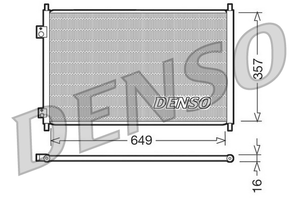 Condensator, climatizare DCN40008 DENSO