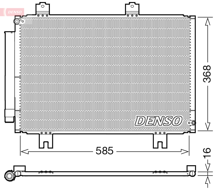 Condensator, climatizare DCN40020 DENSO