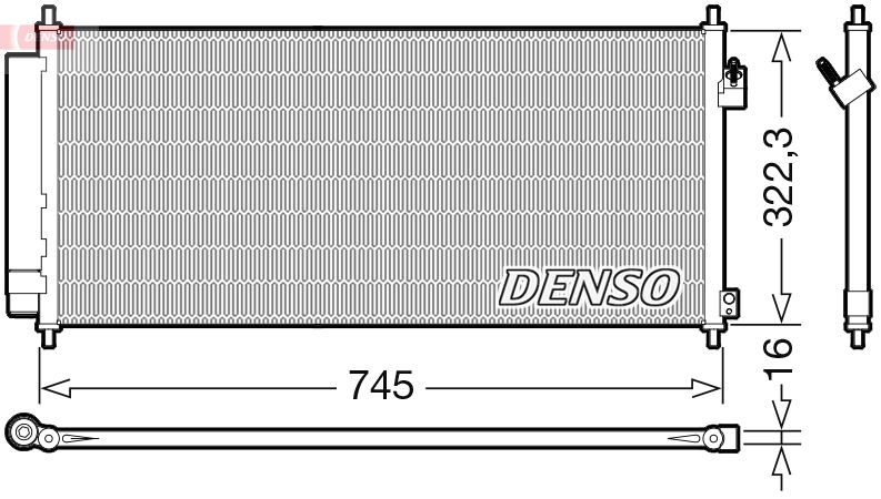 Condensator, climatizare DCN40026 DENSO