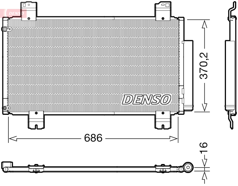 Condensator, climatizare DCN40033 DENSO