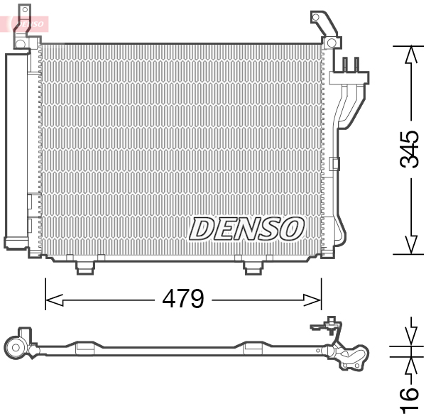 Condensator, climatizare DCN41002 DENSO