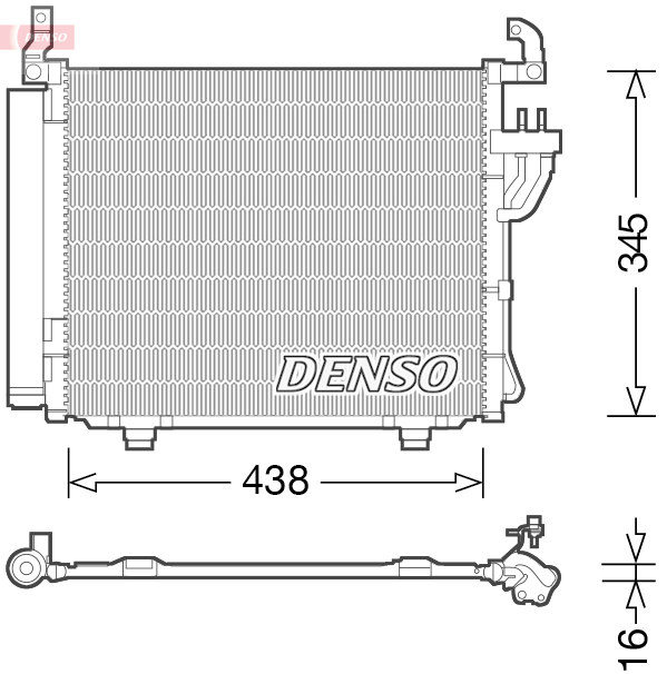 Condensator, climatizare DCN41003 DENSO