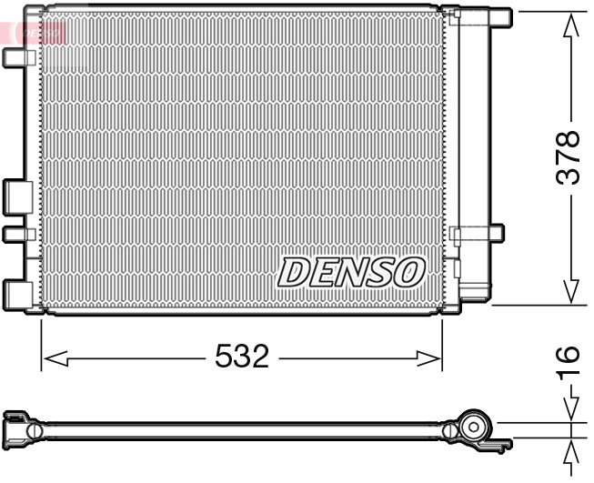 Condensator, climatizare DCN41005 DENSO