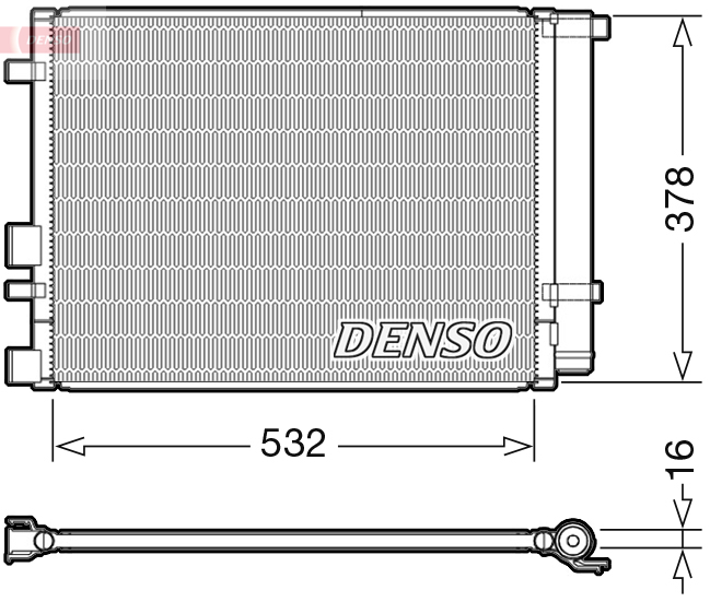 Condensator, climatizare DCN41006 DENSO