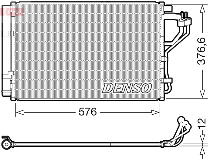 Condensator, climatizare DCN41010 DENSO