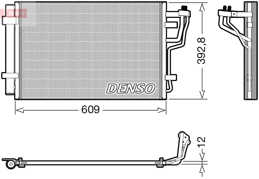 Condensator, climatizare DCN41013 DENSO