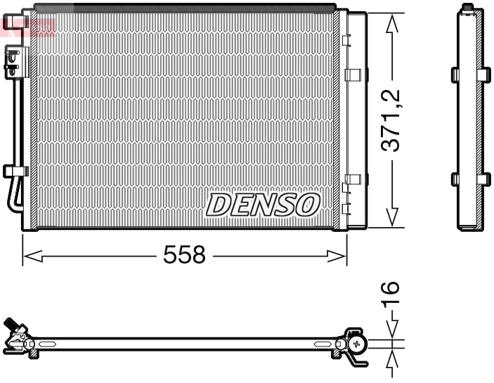 Condensator, climatizare DCN41015 DENSO