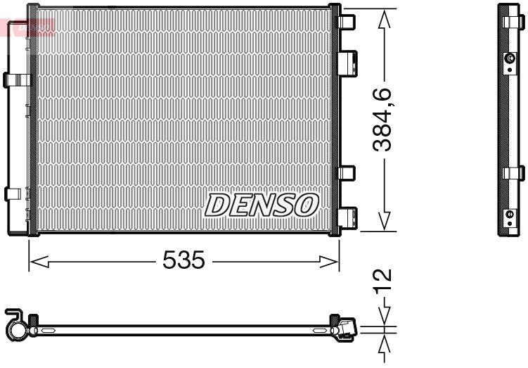 Condensator, climatizare DCN41020 DENSO
