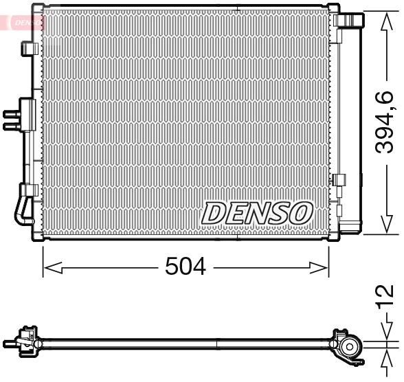 Condensator, climatizare DCN43005 DENSO