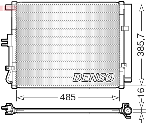 Condensator, climatizare DCN43007 DENSO