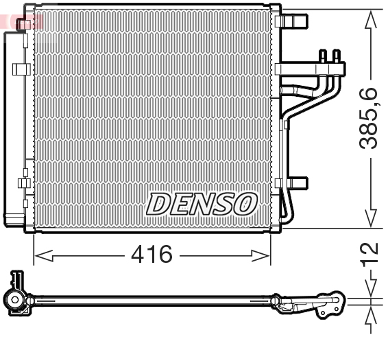 Condensator, climatizare DCN43014 DENSO