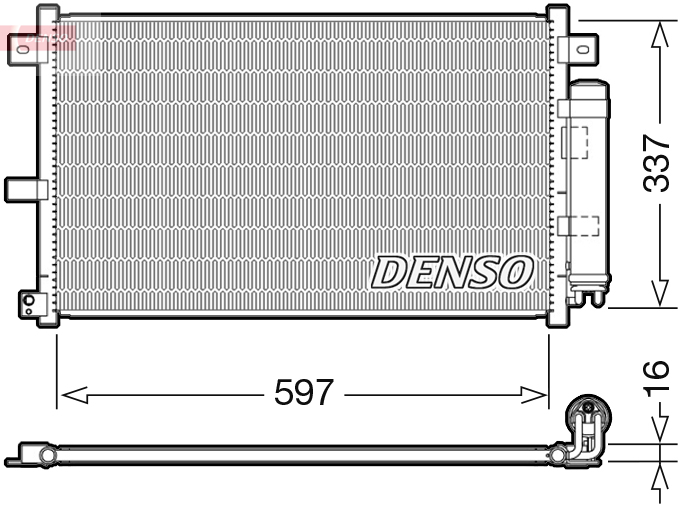 Condensator, climatizare DCN44001 DENSO