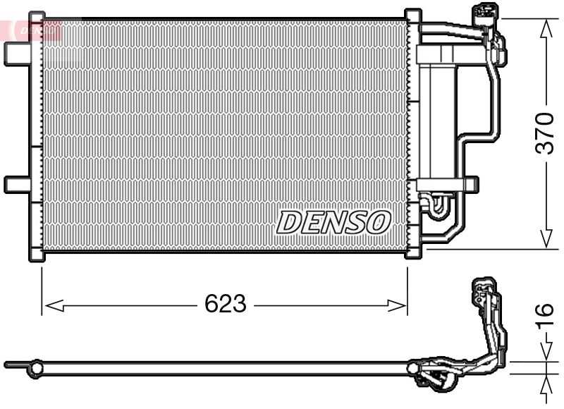 Condensator, climatizare DCN44007 DENSO