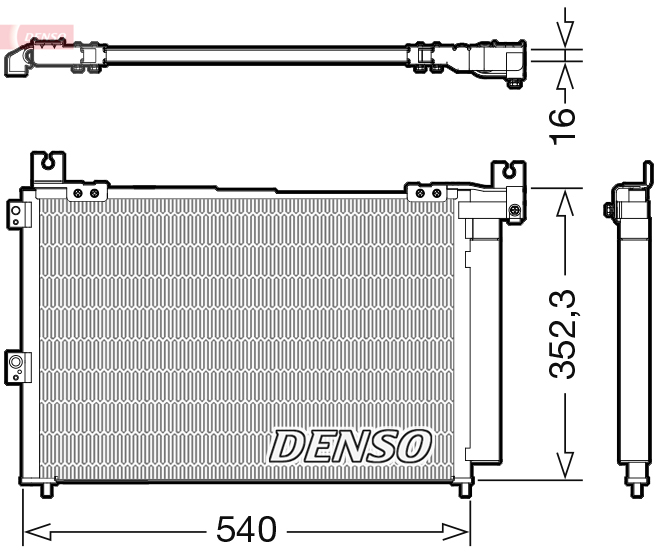 Condensator, climatizare DCN44014 DENSO