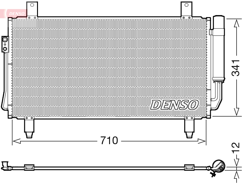 Condensator, climatizare DCN45006 DENSO