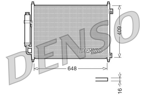 Condensator, climatizare DCN46001 DENSO