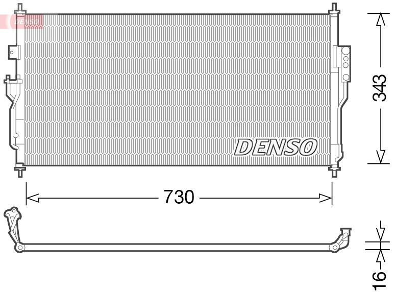 Condensator, climatizare DCN46006 DENSO