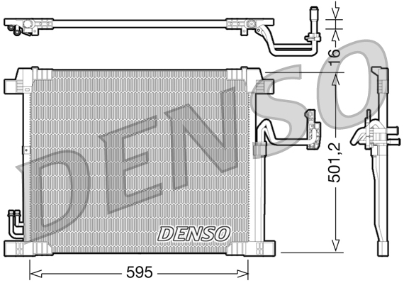 Condensator, climatizare DCN46012 DENSO