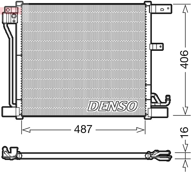 Condensator, climatizare DCN46018 DENSO