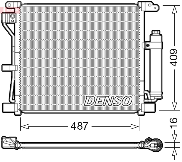 Condensator, climatizare DCN46019 DENSO