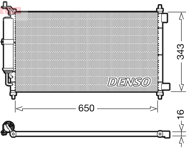 Condensator, climatizare DCN46020 DENSO