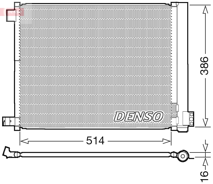 Condensator, climatizare DCN46022 DENSO