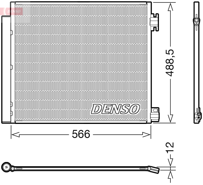 Condensator, climatizare DCN46026 DENSO