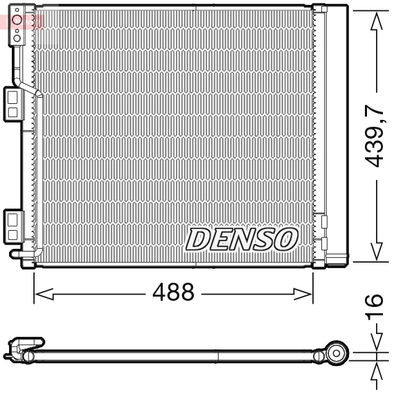 Condensator, climatizare DCN46028 DENSO