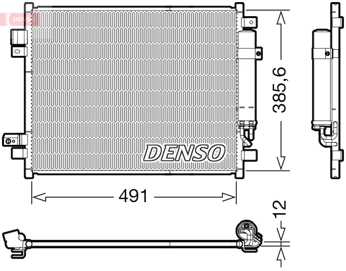 Condensator, climatizare DCN46034 DENSO
