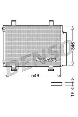 Condensator, climatizare DCN47001 DENSO