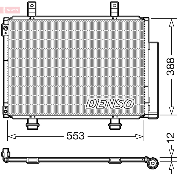 Condensator, climatizare DCN47007 DENSO