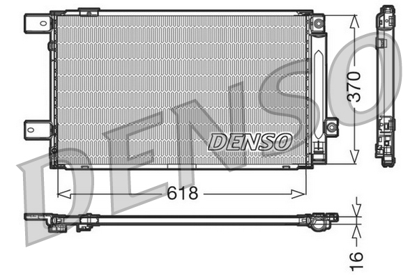 Condensator, climatizare DCN50005 DENSO