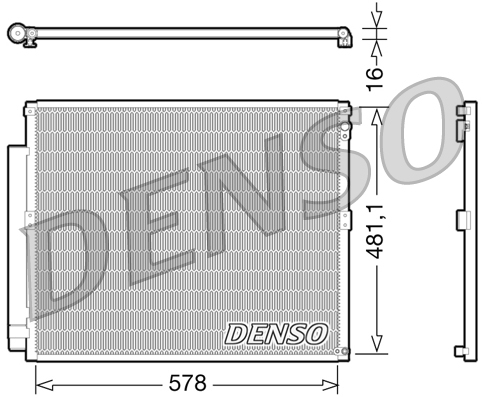 Condensator, climatizare DCN50017 DENSO