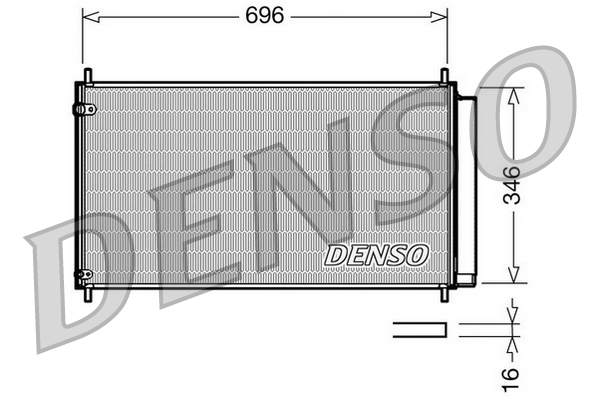 Condensator, climatizare DCN50022 DENSO