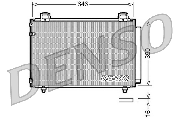 Condensator, climatizare DCN50024 DENSO