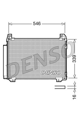 Condensator, climatizare DCN50025 DENSO